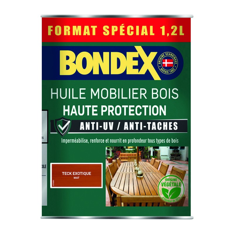 Huile haute protection pour bois - Bondex -  Transparente - 1,2 L 
