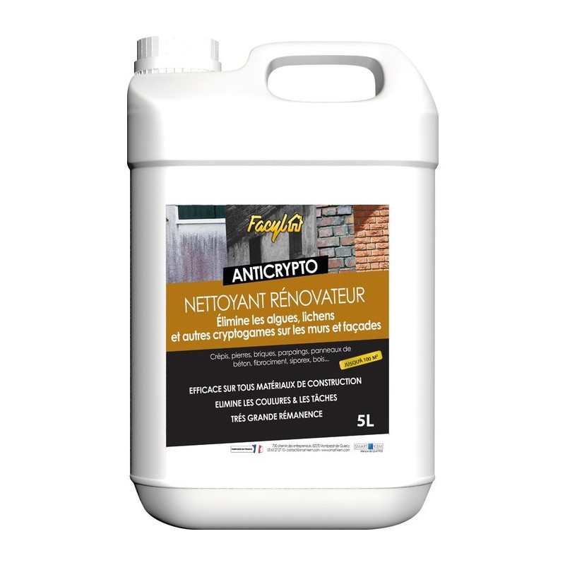 Nettoyant renovateur mur et facade anti-cryptogames