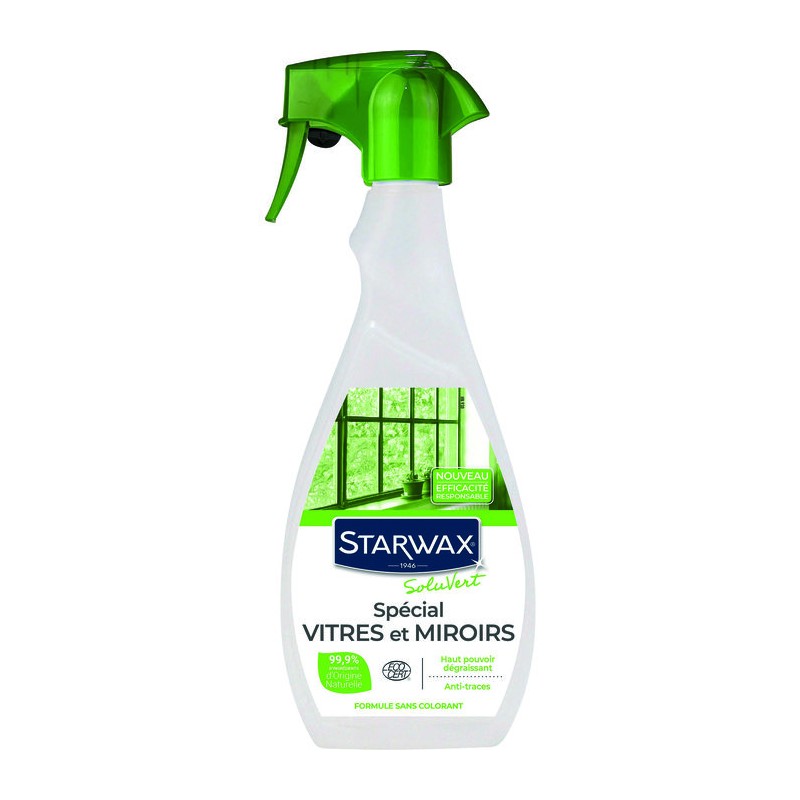 Nettoyant spécial vitres et miroirs - Starwax Soluvert - 500 ml
