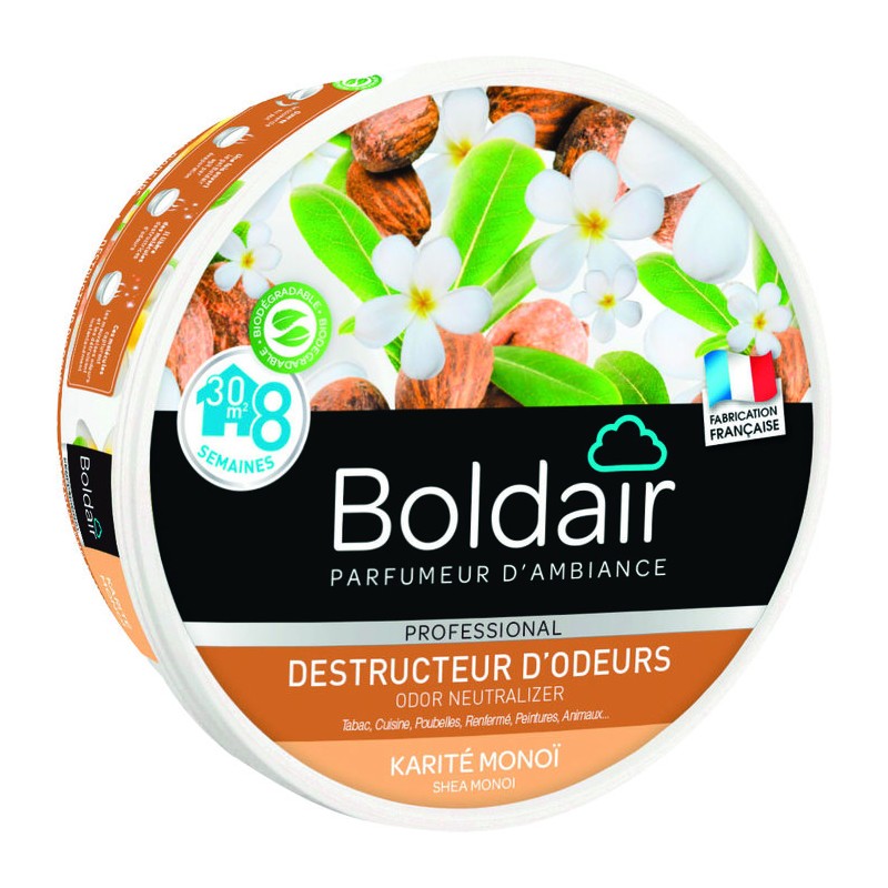 Destructeur d'odeurs - Boldair - Karité Monoï - 300g
