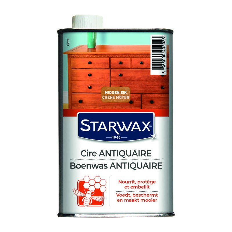 Cire antiquaire pâte ton chêne moyen 500ml - STARWAX