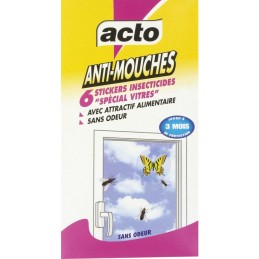 Mouches Stickers vitre Acto