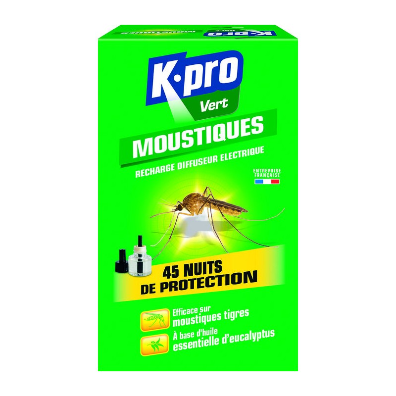 Recharge liquide pour diffuseur électrique moustique - K.PRO VERT