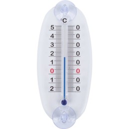Thermometre fenetre transparent a ventouse