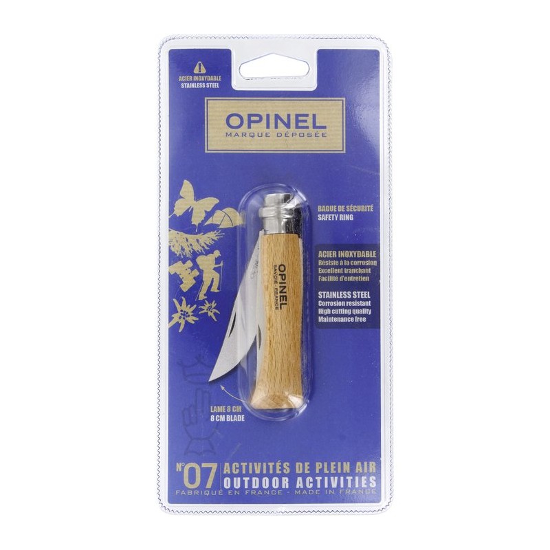 Couteau lame inox Opinel - Longueur lame 8 cm - N°7