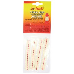 Lot de 4 meches plates pour lampe tempete