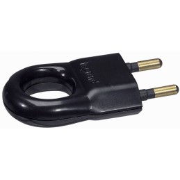 Fiche plastique 2P 6 A Legrand- Mâle - Noir