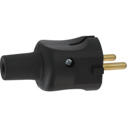 Fiche caoutchouc noire 2P-16 A