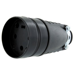 Fiche caoutchouc noir 3P+T-20 A