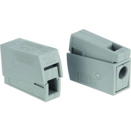 Borne pour luminaires 2 conducteurs - Wago - 2,5 mm² - Gris
