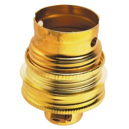 Douille B22 acier laitonne avec passage fil