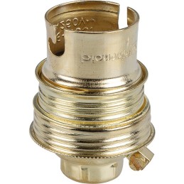 Douille B22 acier laitonne sans passage de fil