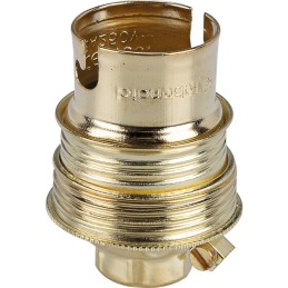 Douille B22 acier laitonne sans passage de fil