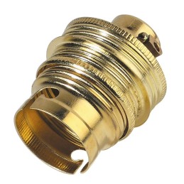 Douille B22 acier laitonne avec passage de fil