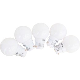Ampoule spherique blanche LED pour guirlande