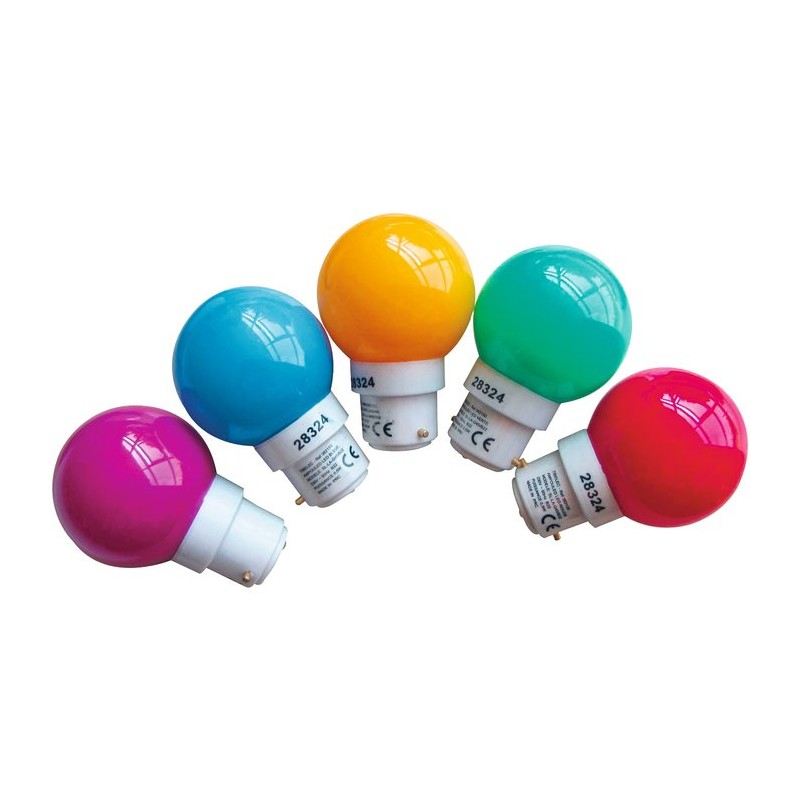Ampoule spherique multicolore LED pour guirlande