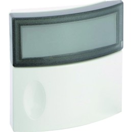 Sonnette ou bouton-poussoir d'appel lumineux 24V Salsa avec porte-étiquette - LEGRAND