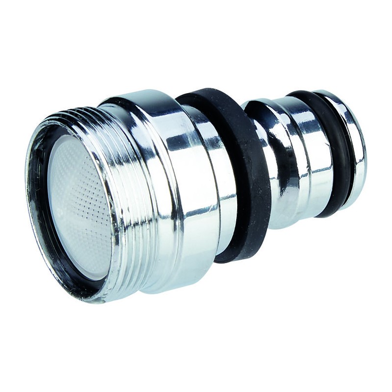 Nez de robinet brise-jet - Capvert - Laiton nickelé - Mâle