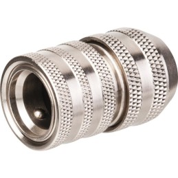 Raccord d'arrosage rapide - Capvert - Laiton nickelé - Brochable