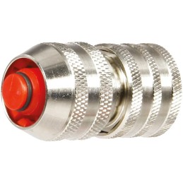 Raccord rapide stop d'arrosage - Capvert - Laiton nickelé - Brochable