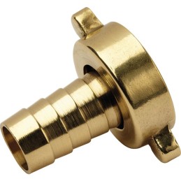 Nez de robinet - Capvert - Laiton - Filetage 20 x 27 mm - Ø 15 mm - Avec collier de serrage - Brochable
