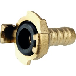 Raccord d'arrosage cannelé - Capvert - Laiton express - Ø 16 mm - Brochable