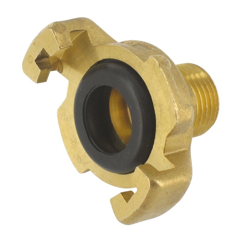 Raccord d'arrosage mâle - Capvert - Laiton express - Filetage 20 x 27 mm - Brochable