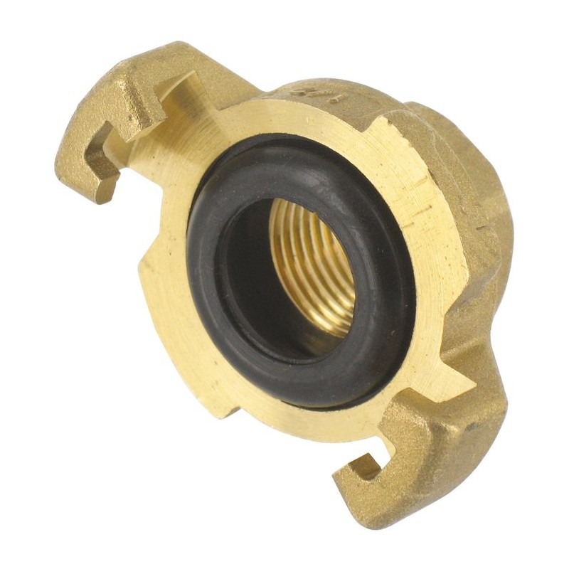 Raccord d'arrosage femelle - Capvert - Laiton express - Filetage 15 x 21 mm - Brochable