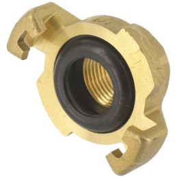 Raccord d'arrosage femelle - Capvert - Laiton express - Filetage 20 x 27 mm - Brochable