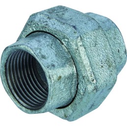 Union femelle joint plat 340 - Capvert - Fonte galvanisée - Filetage 26 x 34 mm
