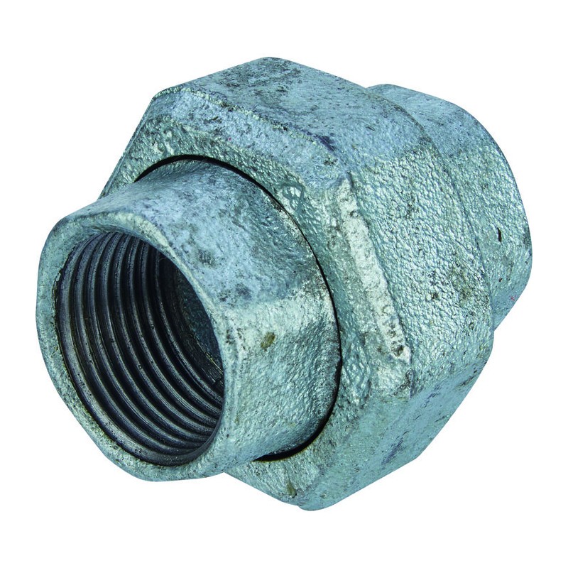 Union femelle joint plat 340 - Capvert - Fonte galvanisée - Filetage 26 x 34 mm