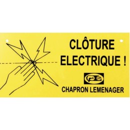 Plaque avertissement clôture