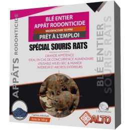 Appat raticide souricide grain de ble entier Brodifacoum