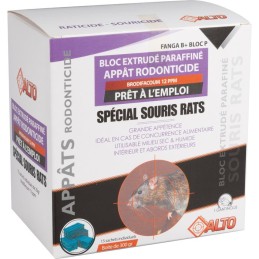 Appat raticide souricide blocs Brodifacoum