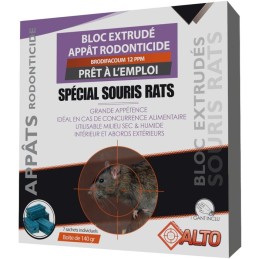Appat raticide souricide blocs Brodifacoum
