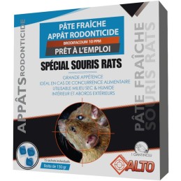 Appat raticide souricide pates fraiches Brodifacoum
