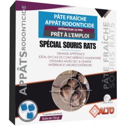 Appat raticide souricide pates fraiches Brodifacoum