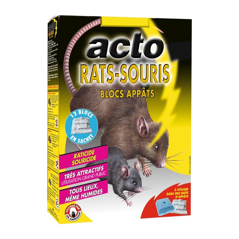 Rats souris blocs appats