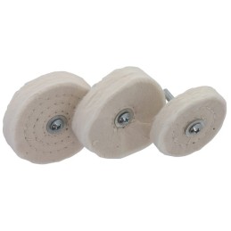 Lot de 3 brosses circulaires coton