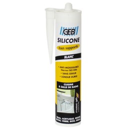 Mastic silicone surface synthetique et emaillee