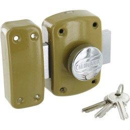 Verrou de sureté bouton et cylindre série Corvette Thirard - Dimensions 45 mm