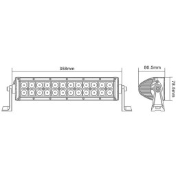 RAMPE 24 LED 72W 5040LM LG366 12/24V