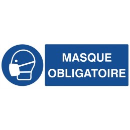 MASQUE OBLIGATOIRE/ADHESIF 330X120MM