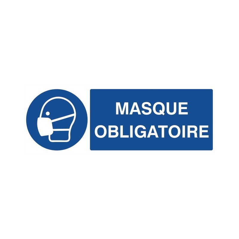 MASQUE OBLIGATOIRE/ADHESIF 330X120MM