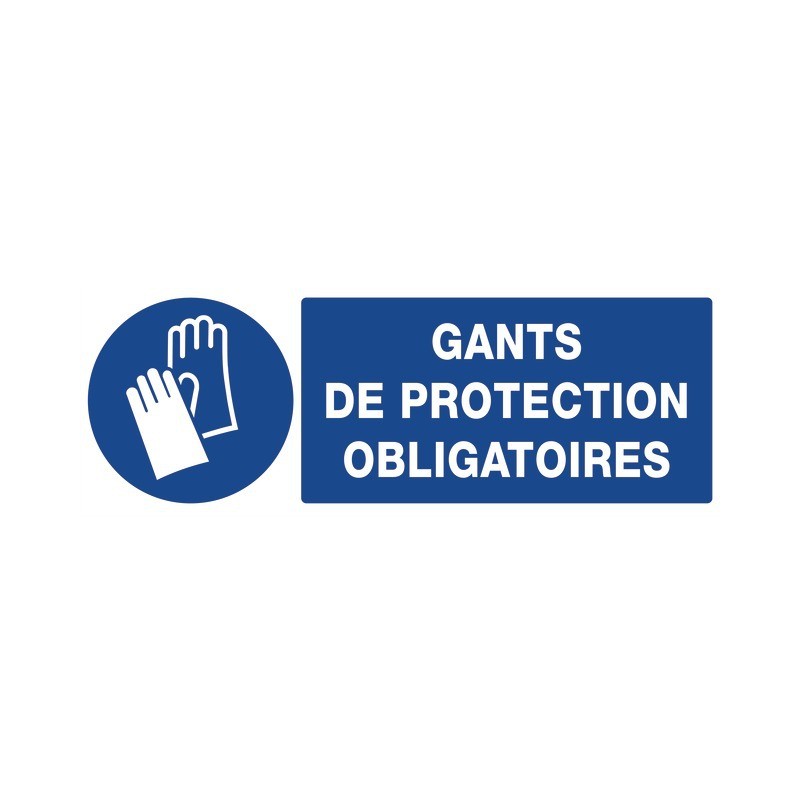 GANTS DE PROTECTION OBLIGATOIRES/ADHESIF 330X120MM