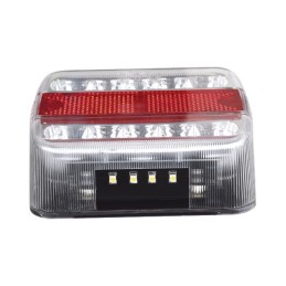 FEU ARRIERE CARRE 4 FONCTIONS LED ET 12V
