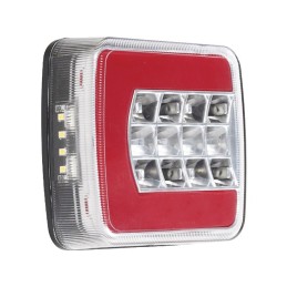 FEU ARRIERE GAUCHE CARRE 4 FONCTIONS LED 12-24V