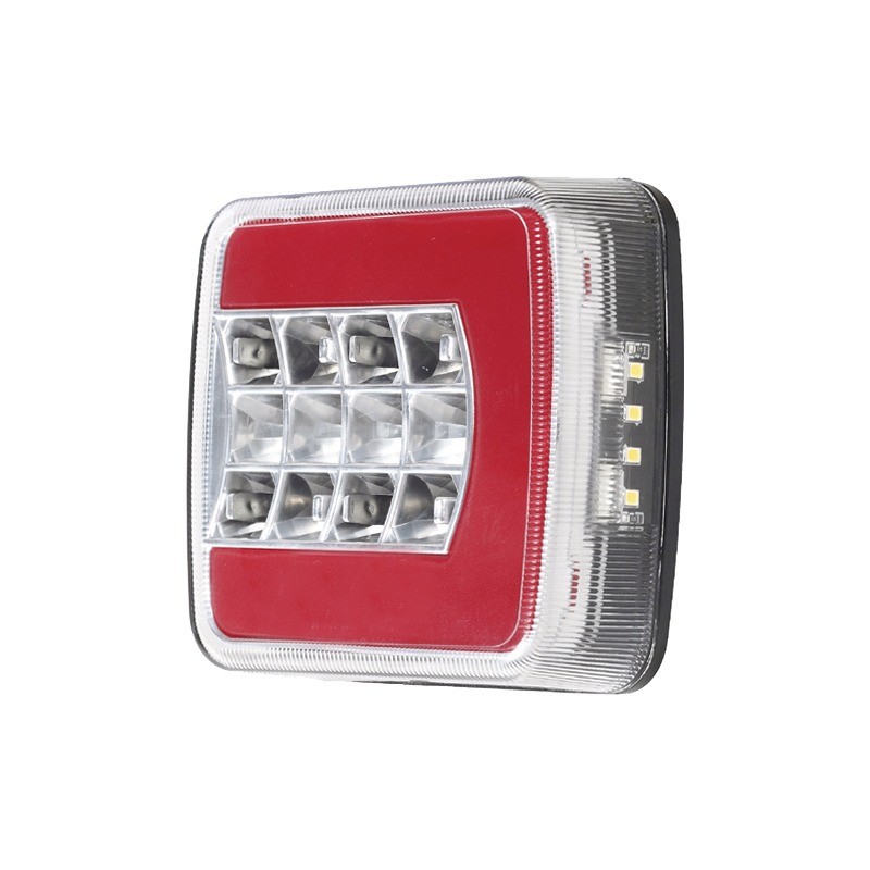FEU ARRIERE DROIT CARRE 4 FONCTIONS LED 12-24V
