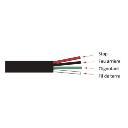 FEU ARRIERE GAUCHE DYNAMIQUE CARRE 4 FONCTIONS LED 12-24V