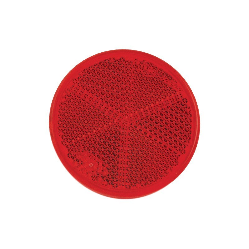 CATADIOPTRE ROND DIAMETRE 60 ADHESIF ROUGE